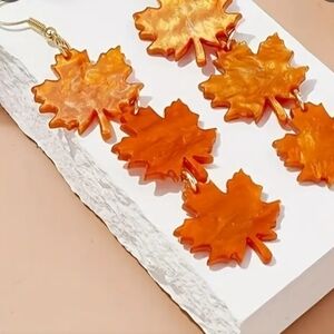 Copper Leaf Drop Earrings Like Any 5 Pairs For $20 Bundle